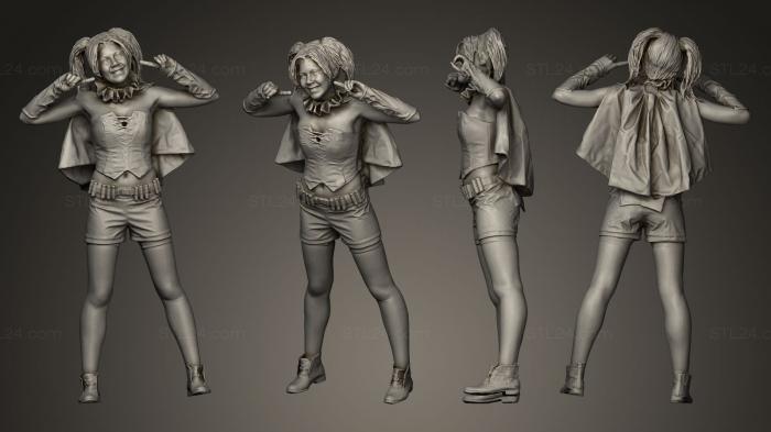Figurines heroes, monsters and demons (Harley Quinn, STKM_0221) 3D models for cnc